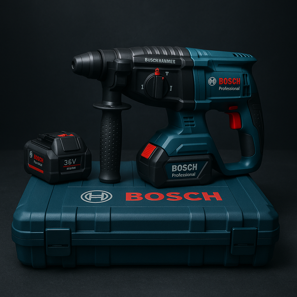 Акумулаторен Перфоратор BOSCH Professional | Безчетков | 2x Батерии 36V